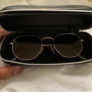 Brown Sunglasses with Gold Rim